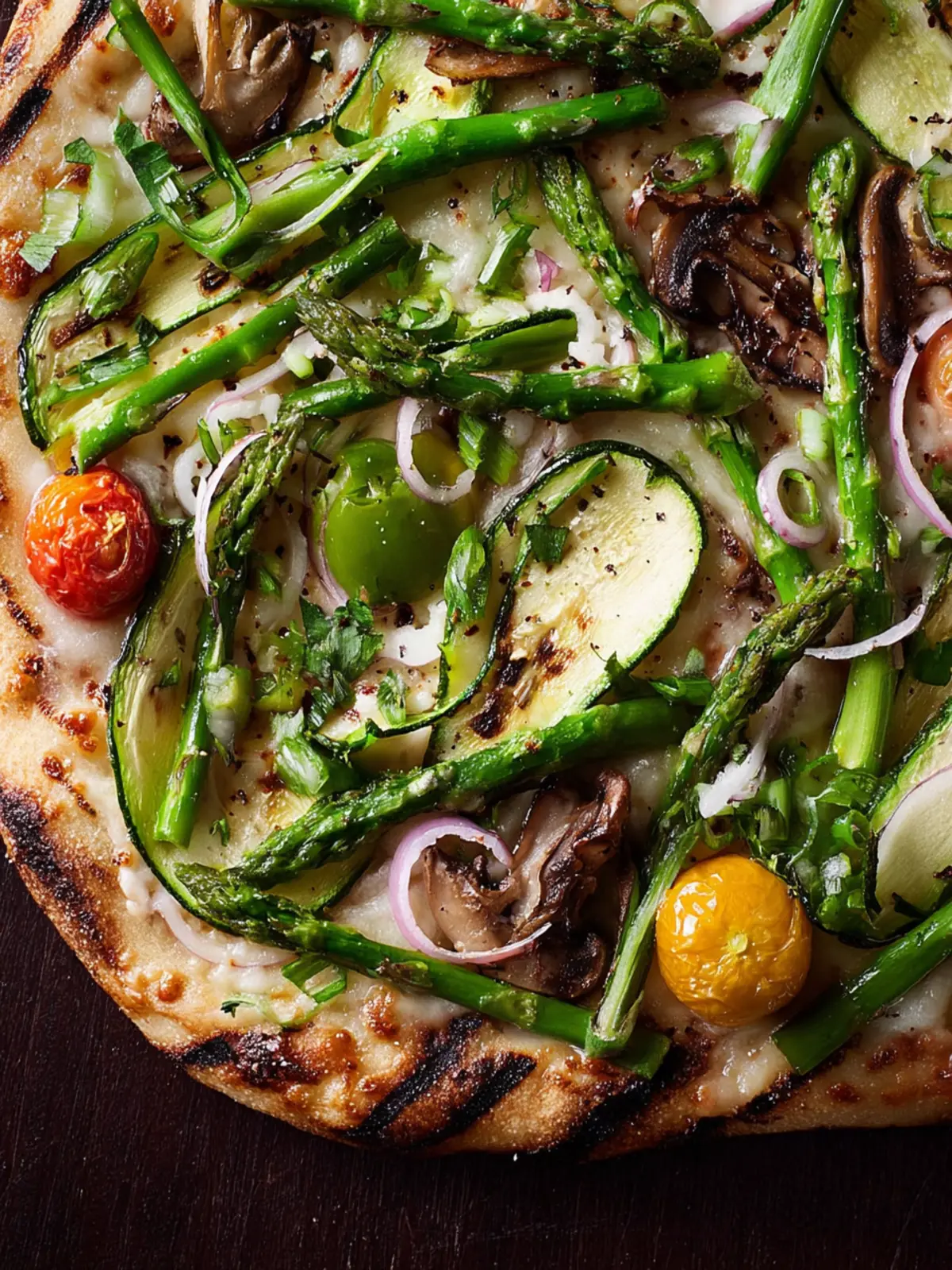 Grilled Green Spring Veggie Pizza Second Image tnywvf