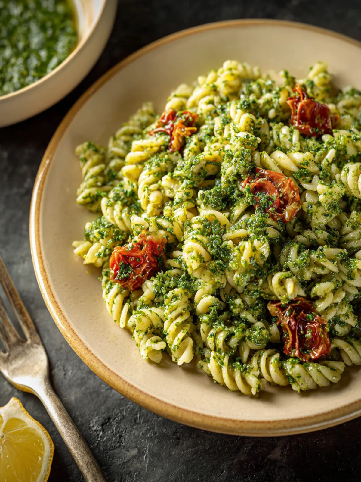 Kale Pesto Pasta Fourth Image yrgknj