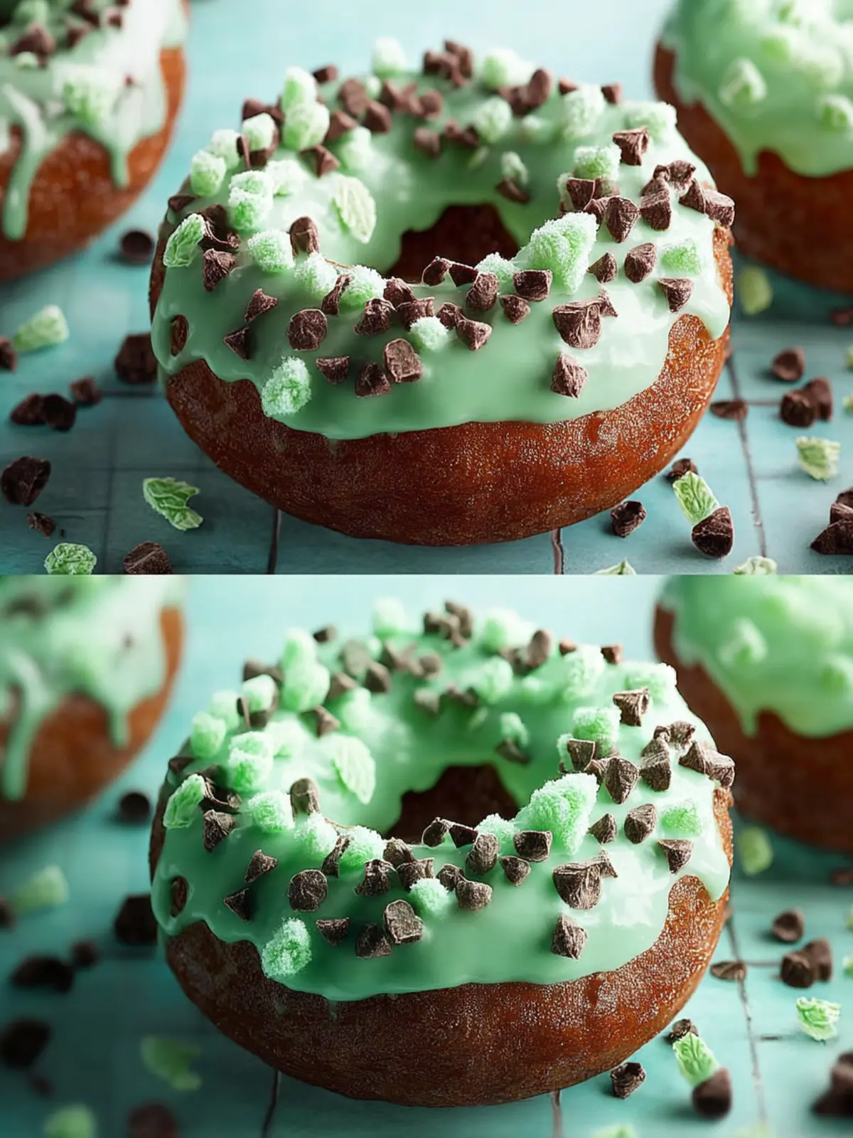 Mint Chip Donuts: Irresistibly Soft with a Fresh Twist! 6 Mint Chip Donuts Second Image mktvpd