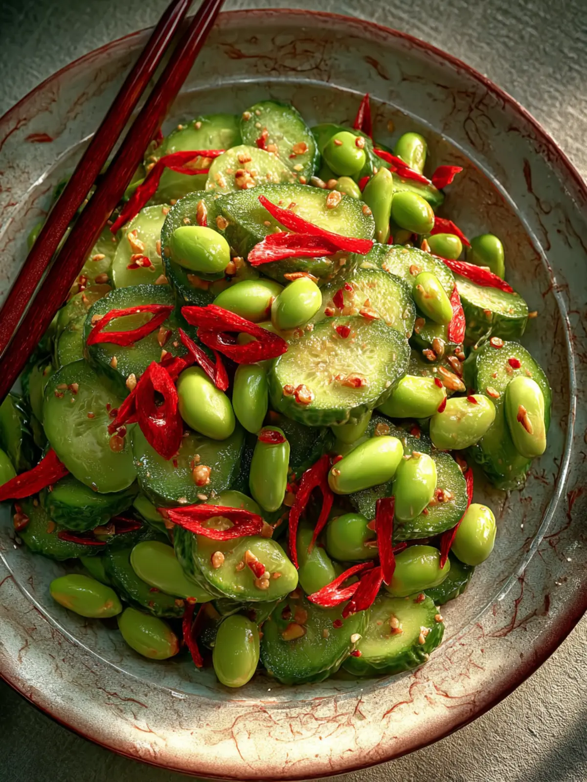 Spicy Cucumber Edamame Salad That Will Ignite Your Tastebuds 6 Spicy Cucumber Edamame Salad Second Image fj6kgj