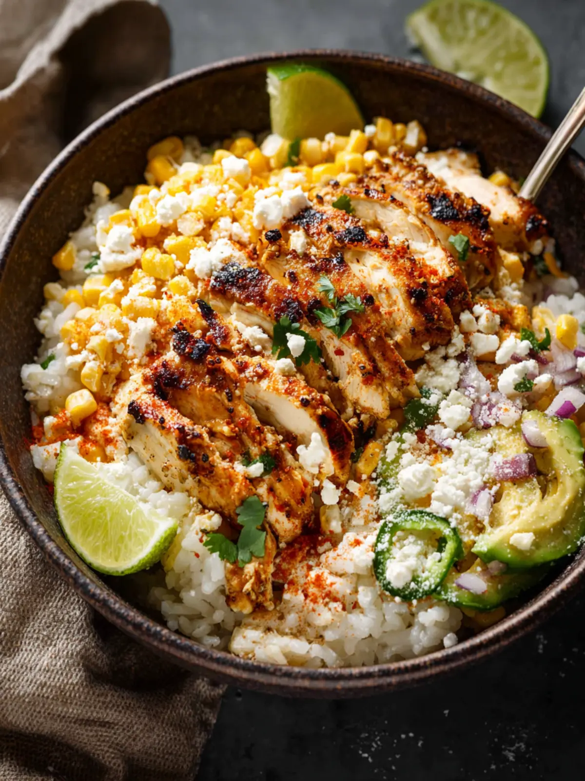 Street Corn Chicken Rice Bowls Third Image ydwky2