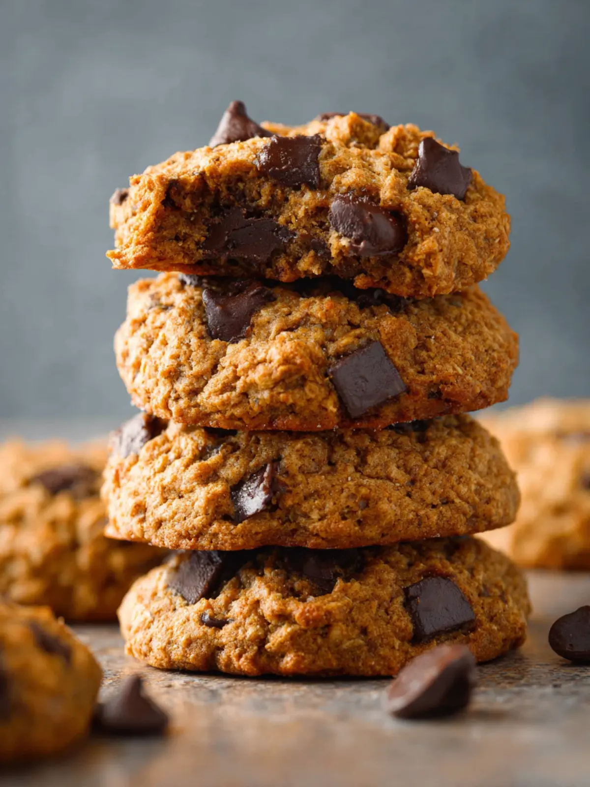 Vegan Oatmeal Chocolate Chip Cookies First Image